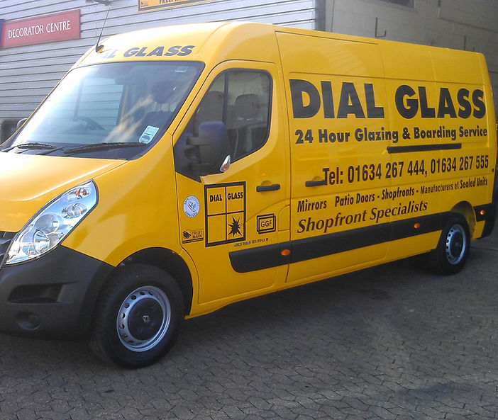 Dial Glass glazing and boarding-up van