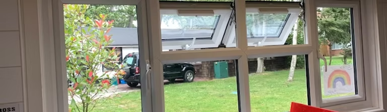 New uPVC windows looking onto a garden